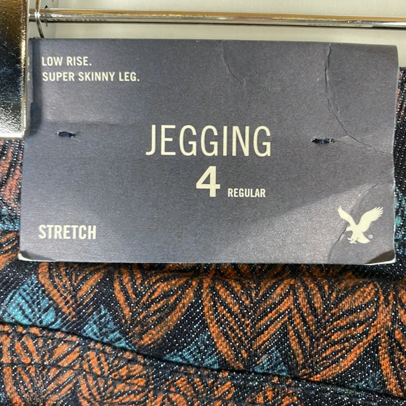 AEO Pants Leaf Print Ankle Multi Skinny Jegging 4 - Picture 5 of 7